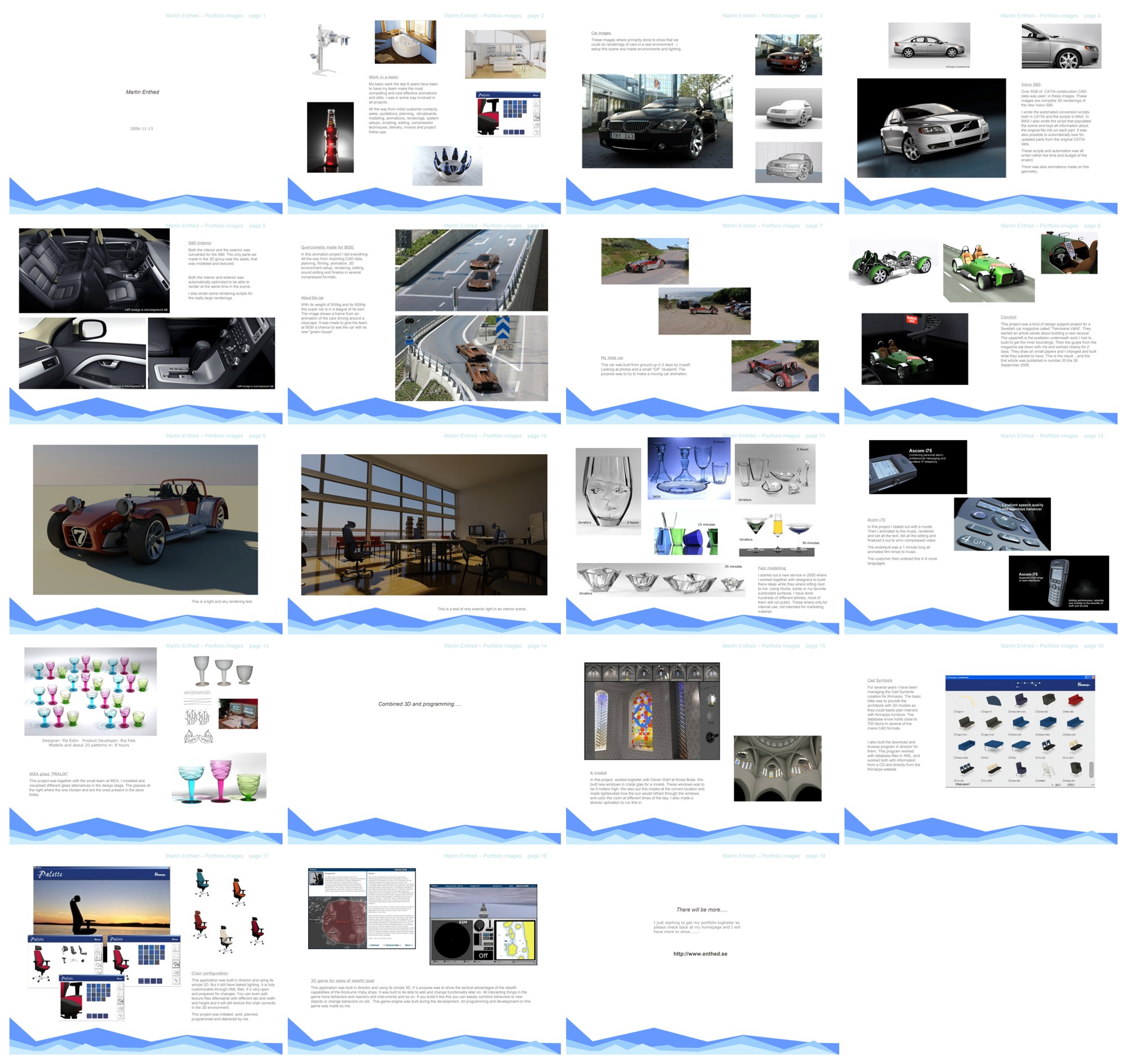 All nineteen pages of the 2006 portfolio